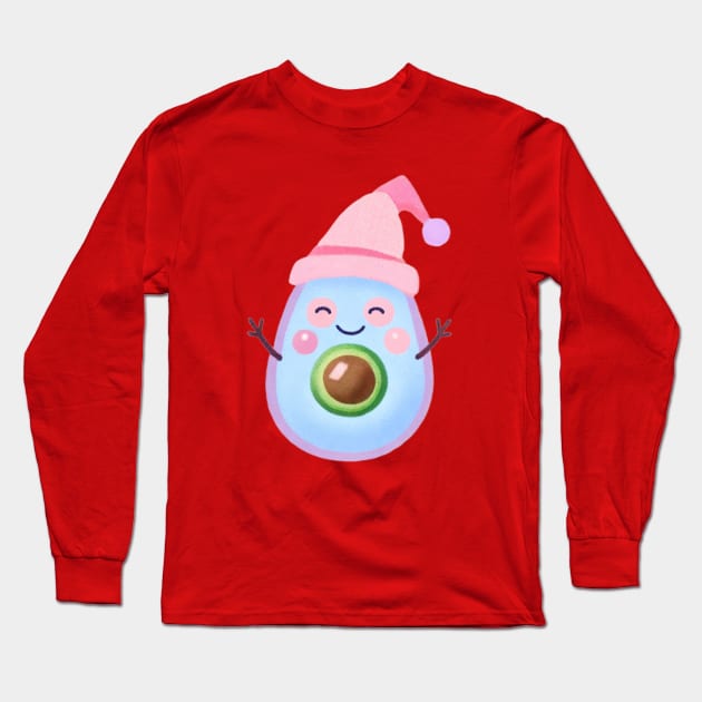 snowman avocado Long Sleeve T-Shirt by Rashcek